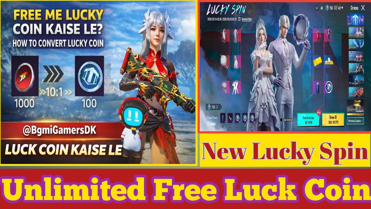 Free Unlimited Lucky Coin | New Spin Bgmi | Lucky Coin Trick