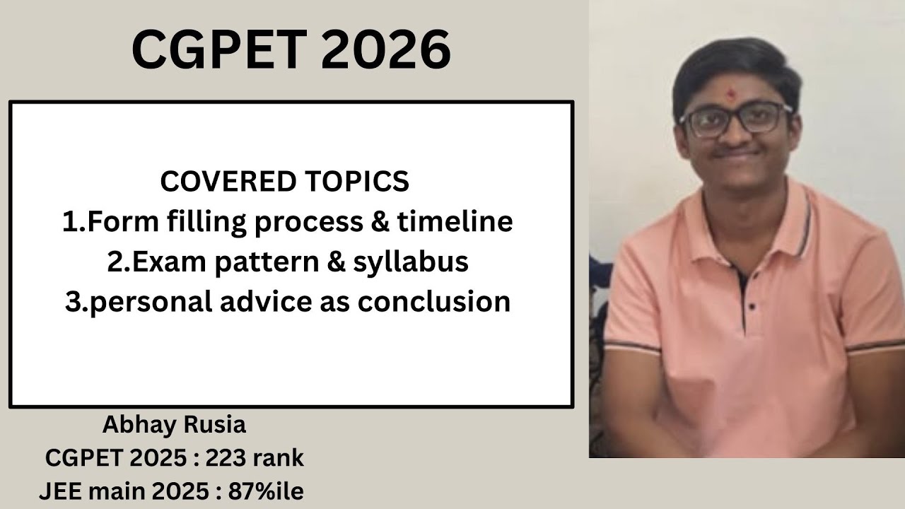 CGPET 2026 Guide for class 11th & 12th students | Complete PCM Students Roadmap