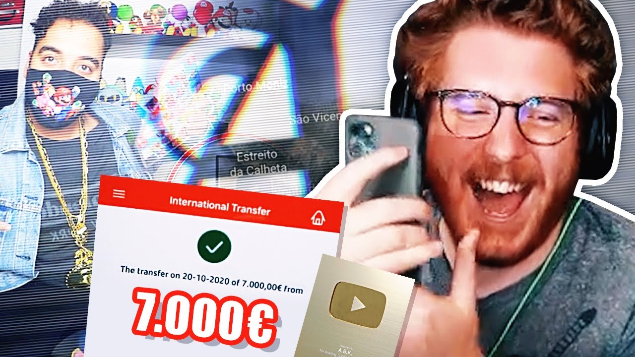 Ich überweise A.B.K. 7000€ für seinen 1 Mio. Playbutton | #ungeklickt