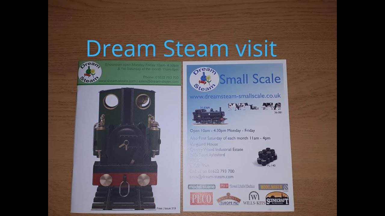 Showroom tour at Dream Steam, Aylesford in Kent, garden & small scale model railway by Mangley Town