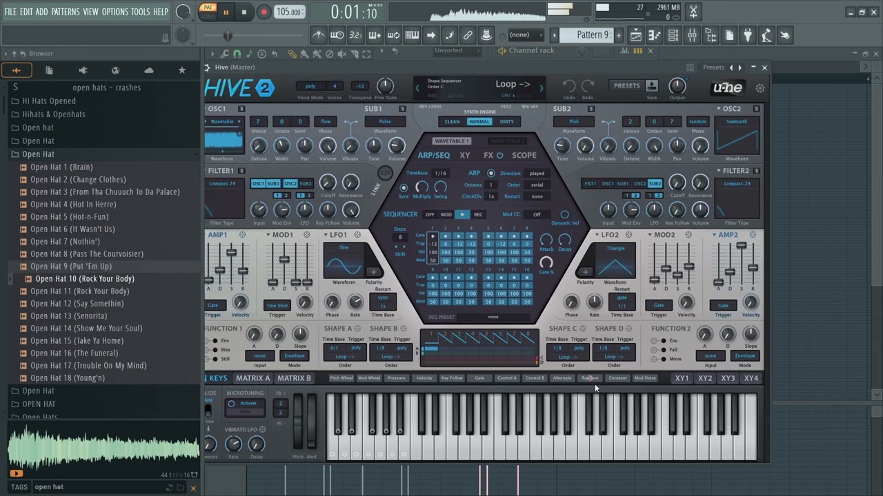 Crafting a beat akin to BRING IT BACK by Yung Fazo
