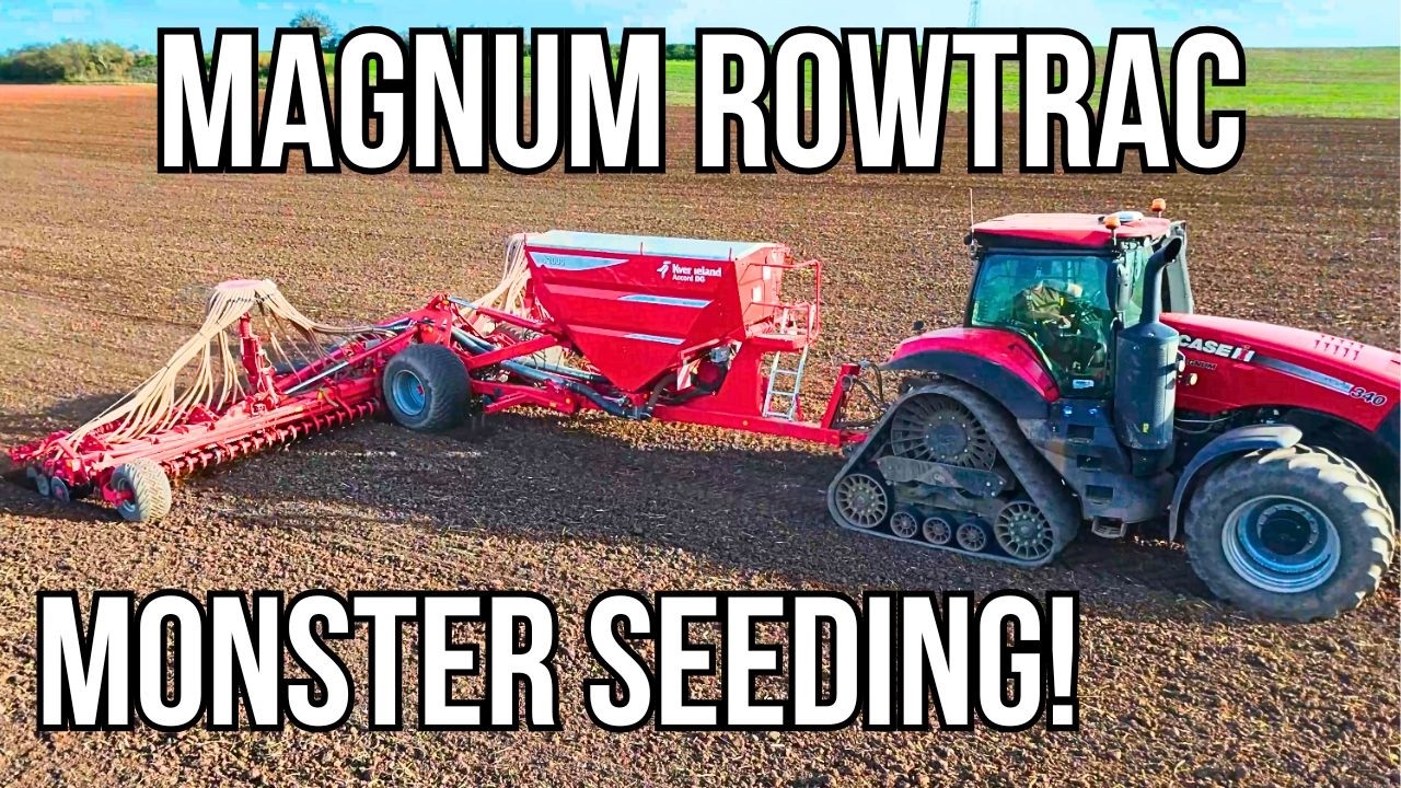 MONSTER SEEDING! 🚀 Case IH Magnum 340 Rowtrac & Kverneland 12m
