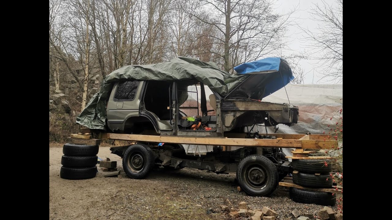 Land Rover Discovery 1 body removal with just a floor jack