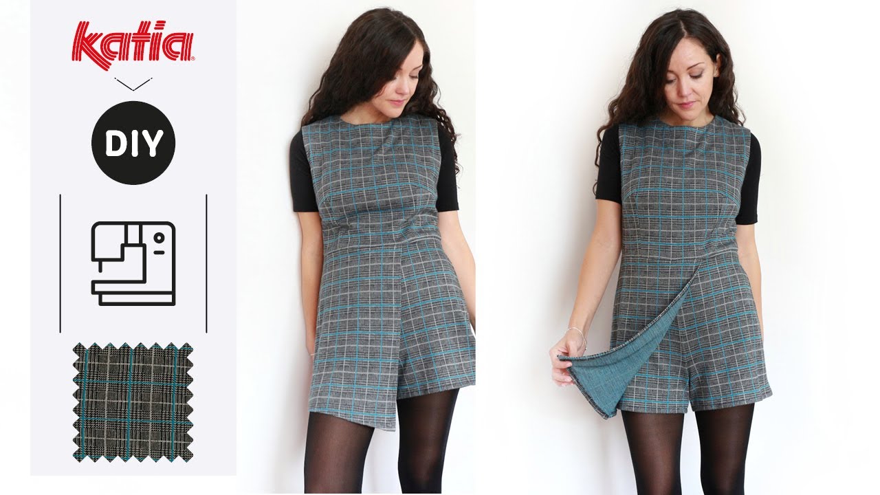 Cómo coser un pichi falda pantalón con patrón gratuito | Katia Fabrics