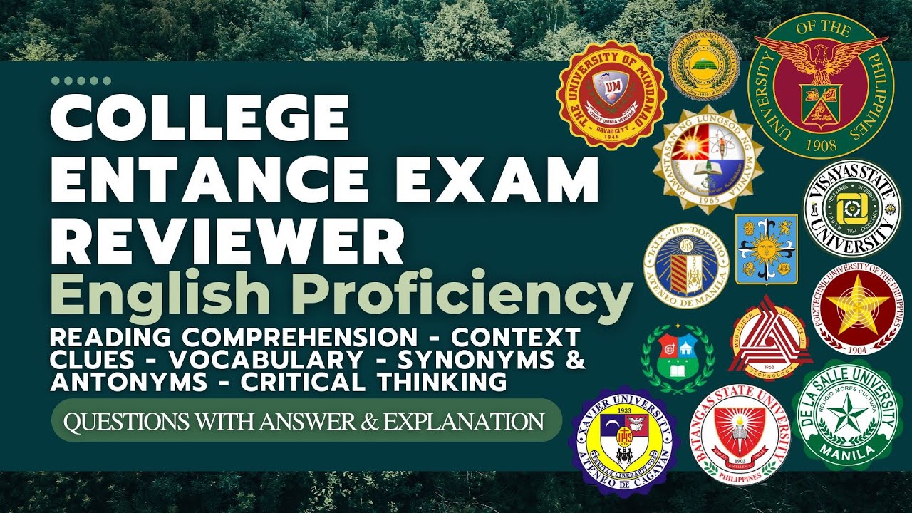 College Entrance Exam Reviewer | English Proficiency Test 2 | Questions with Answers and Explanation