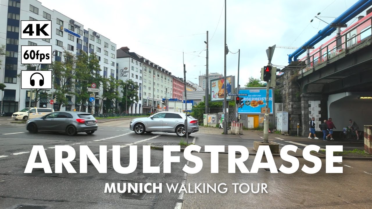 Where the City Breathes - A Walk along Munich’s Arnulfstraße | 4K Munich Walking Tour