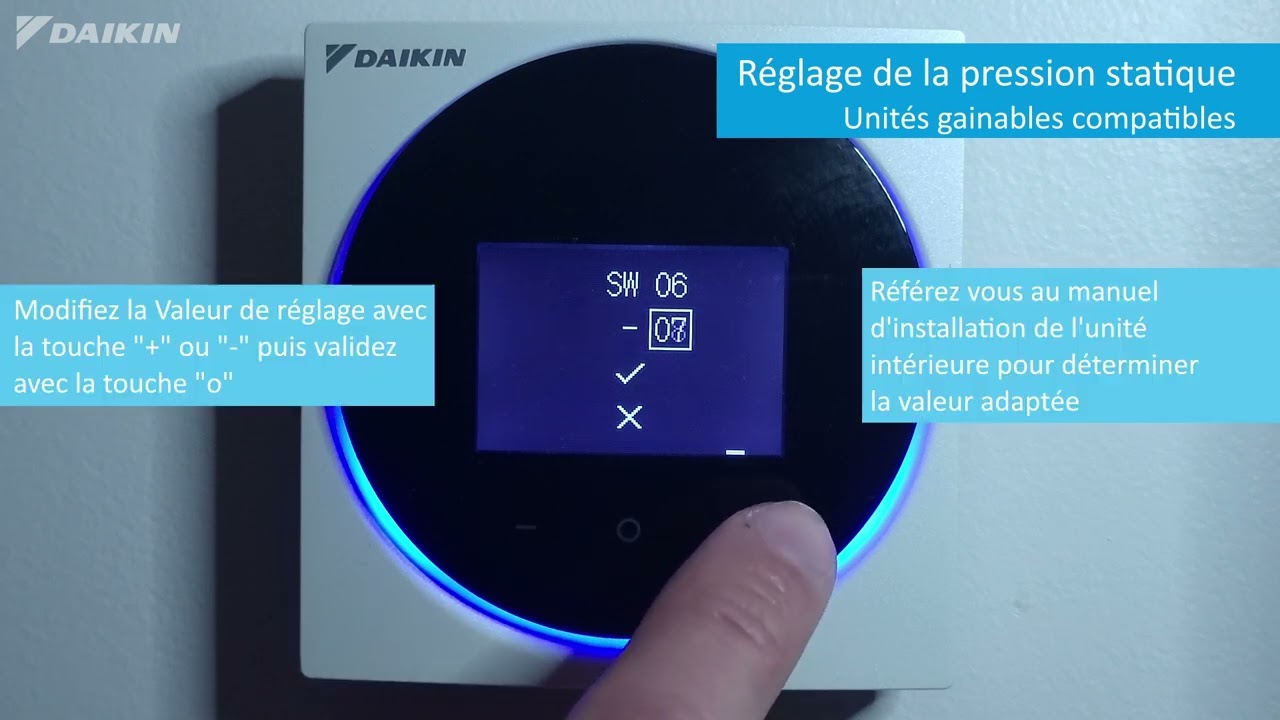 Reglage pression statique Madoka BRC1H51 et 52