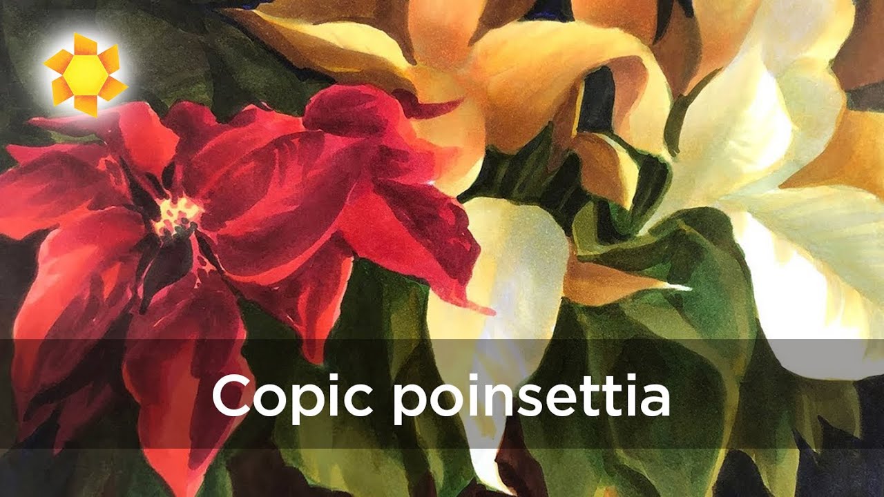 Poinsettia in Alcohol Markers