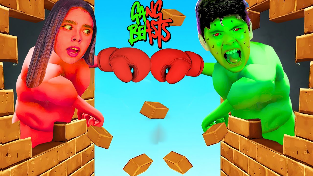 HULK GIGANTE tem SUPER-SOCO no GANG BEASTS DE HÉROIS! #soporcausa