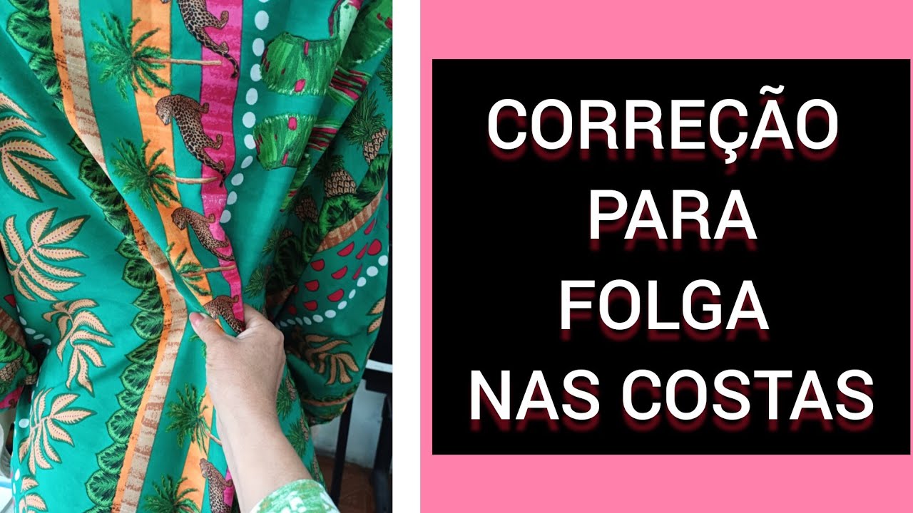 Como tirar a folga nas costa do vestido sem costura ? respondendo pergunta. Correção na modelagem.