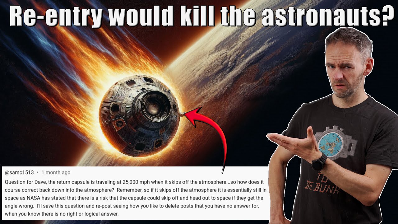 Moon landing conspiracy theorist doesn't understand how re-entry works