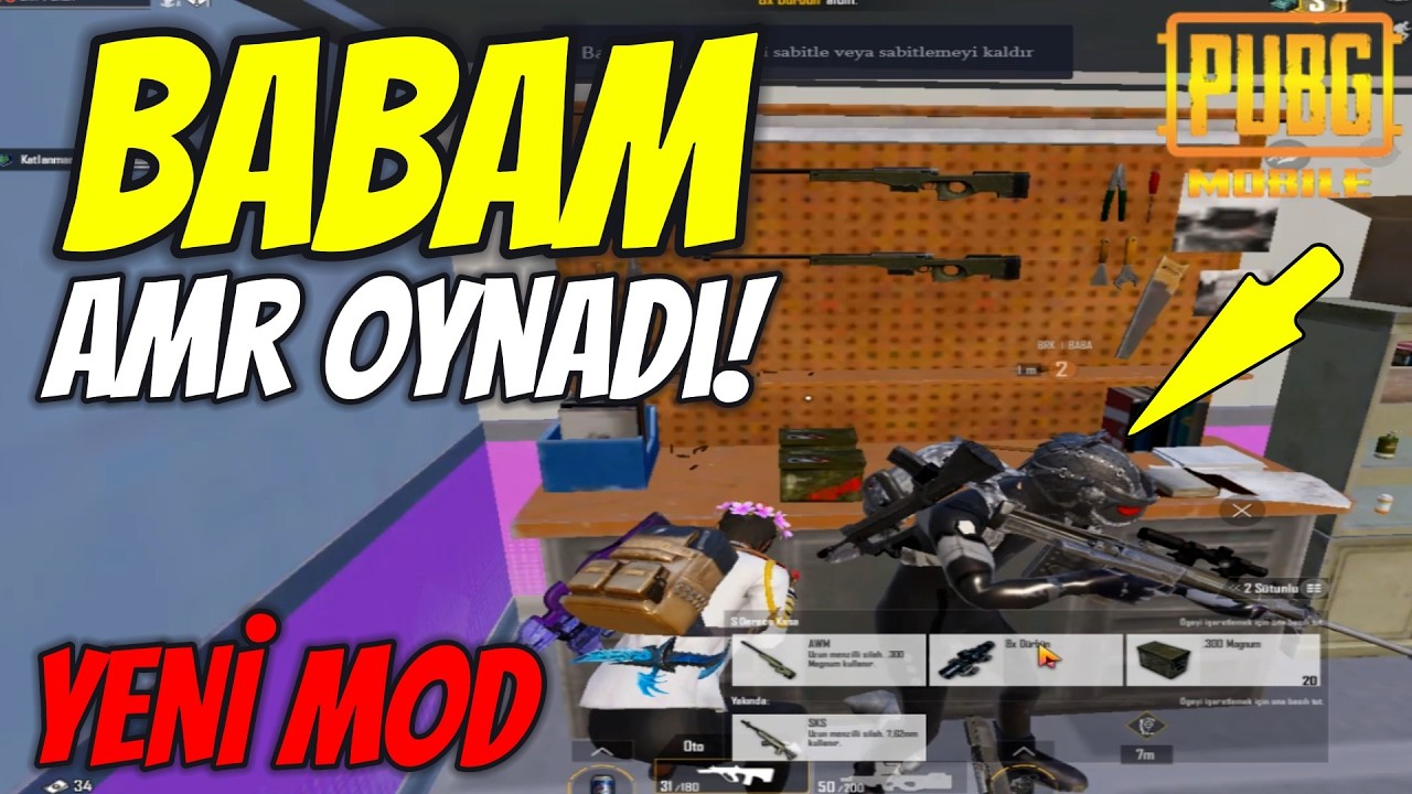 BABAM AMR OYNADI. ! BURAK GAME ONE MAN SQUAD PUBG MOBİLE