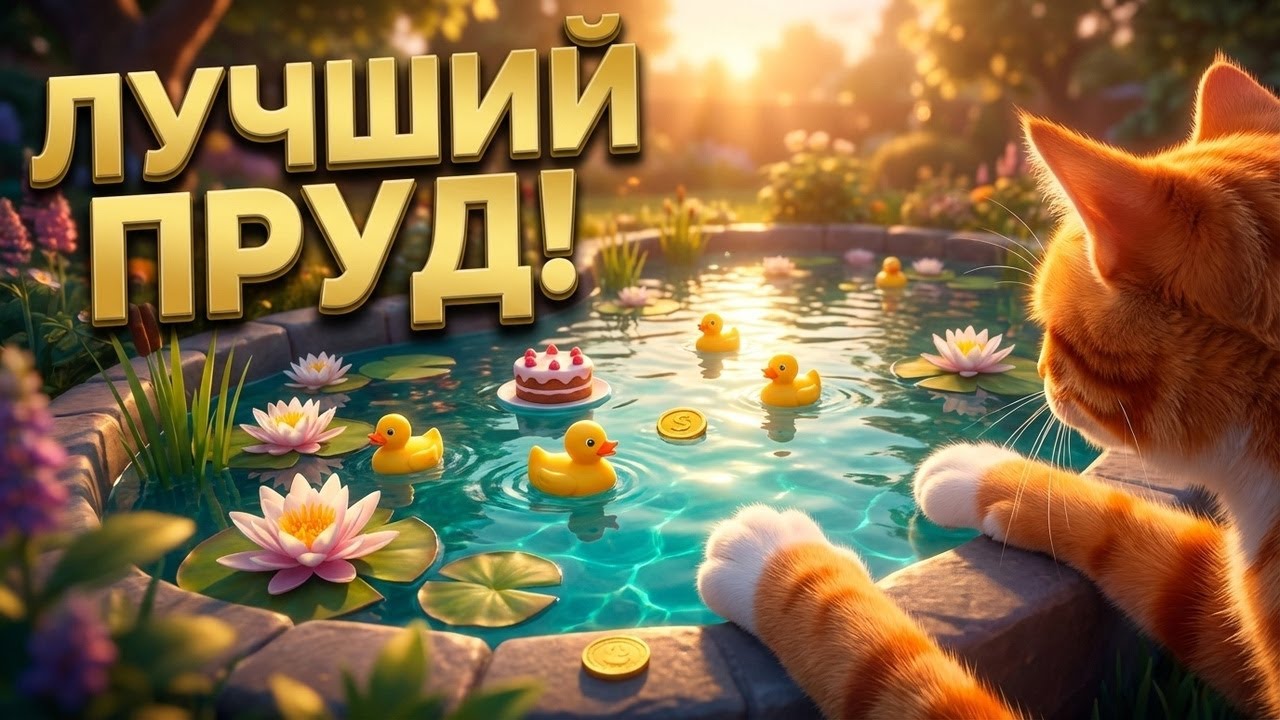 КОТ СТРОИТ ЛУЧШИЙ ПРУД ДЛЯ УТЯТ - ( I Am Cat vr )