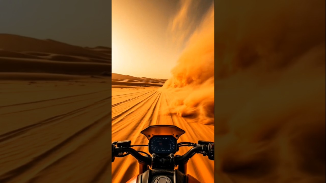 Moto in sandstorm #shorts #motoshorts #POVshorts #sandstorm #extremeride #stormchasing #povmoto