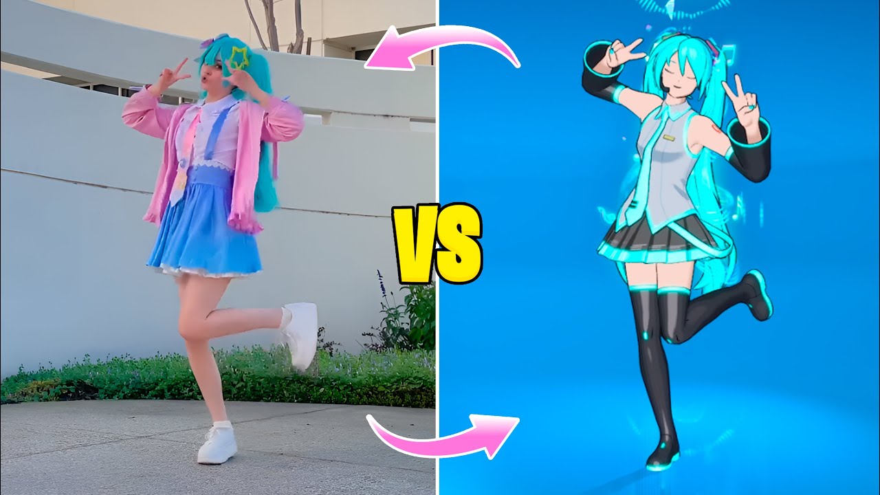 НОВЫЕ ТАНЦЫ FORTNITE В РЕАЛЬНОЙ ЖИЗНИ! (Miku Live, Hatsune Miku, Miku Miku Beam)