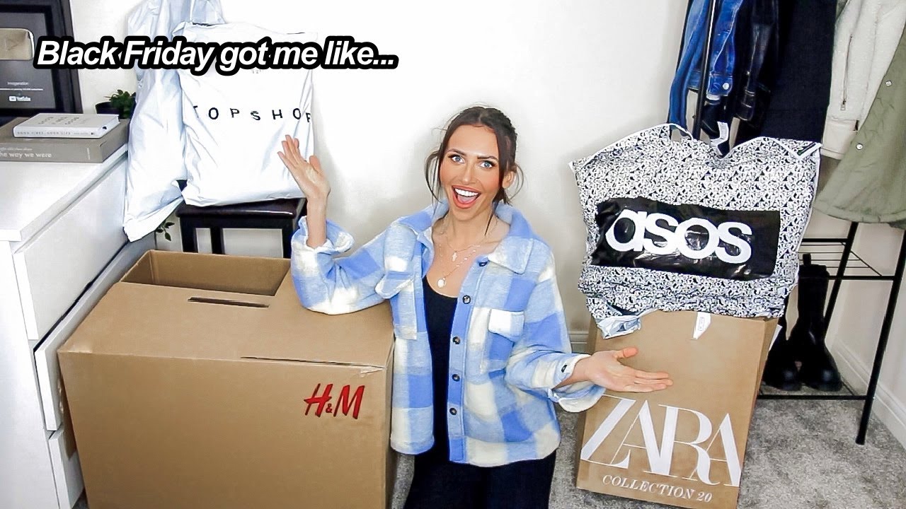 SHE'S DONE IT AGAIN.. HUGE ZARA, TOPSHOP, ASOS & H&M TRY ON HAUL!! *black friday got me*