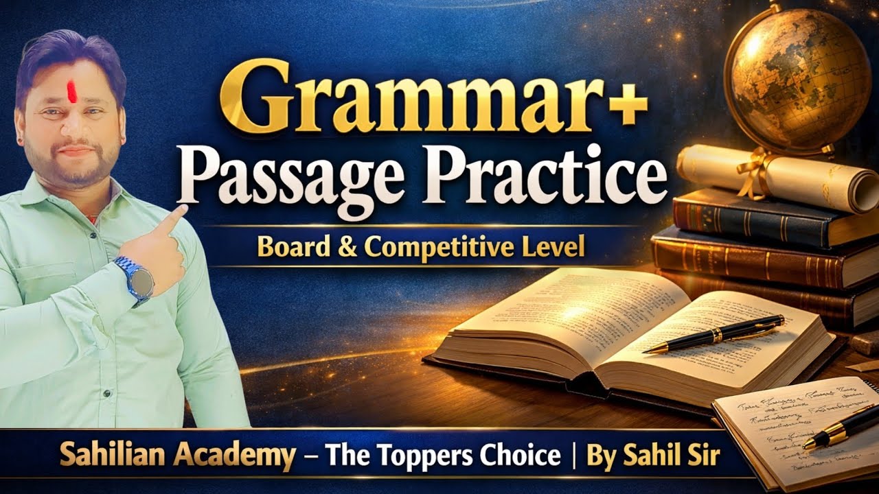 Board + Competitive English Passage Practice | Complete Grammar Class | Sahilian Academy #education