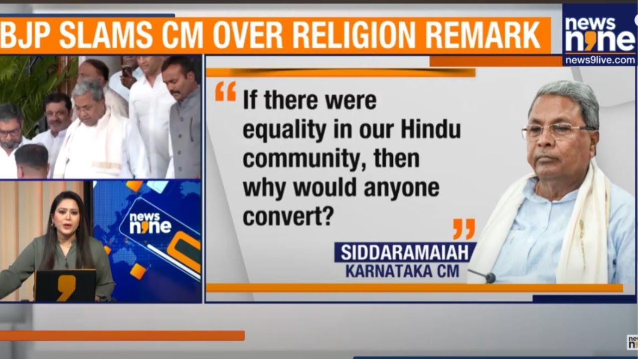Siddaramaiah Sparks Row Over Religious Conversion & Hindu Equality in Karnataka | News9