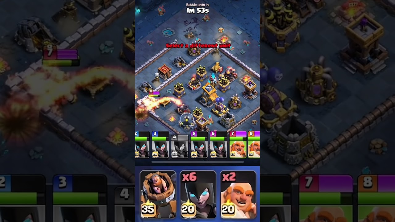 Night Witch 🧙 + Boxer Giant 🥊 + Battle Machine 🤖⚙️ #ClashOfClans #coc