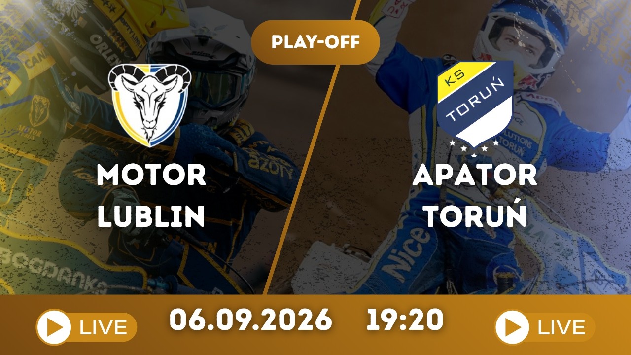 🏁🏍 PGE Ekstraliga Żużlowa - Motor Lublin VS Apator Toruń 🏍🏁 (2026) (ŻUŻEL NA ŻYWO)