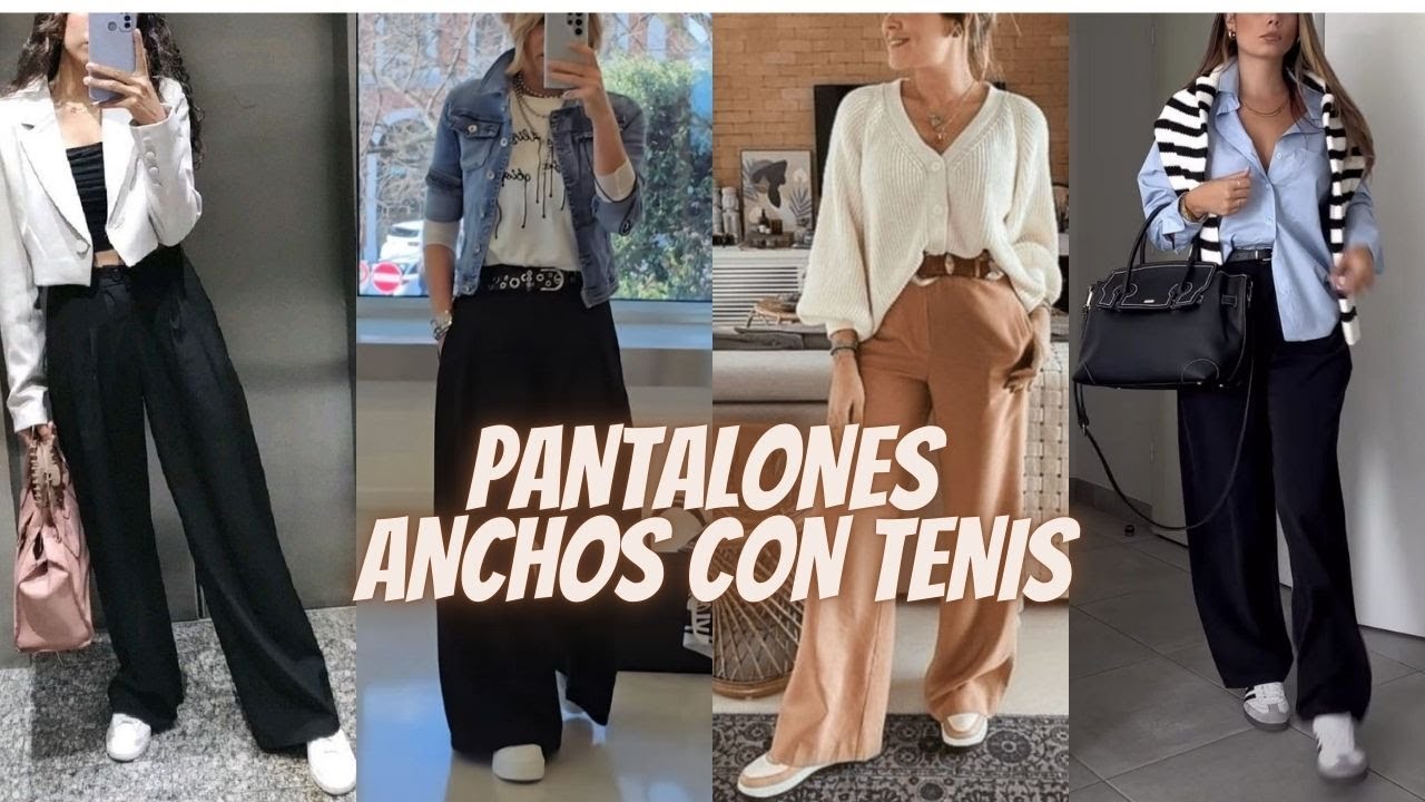 39 Atuendos Lindos Con Pantalon Ancho y Tenis👟39 Cute Outfits With Baggy Pants and Sneakers 👖😍