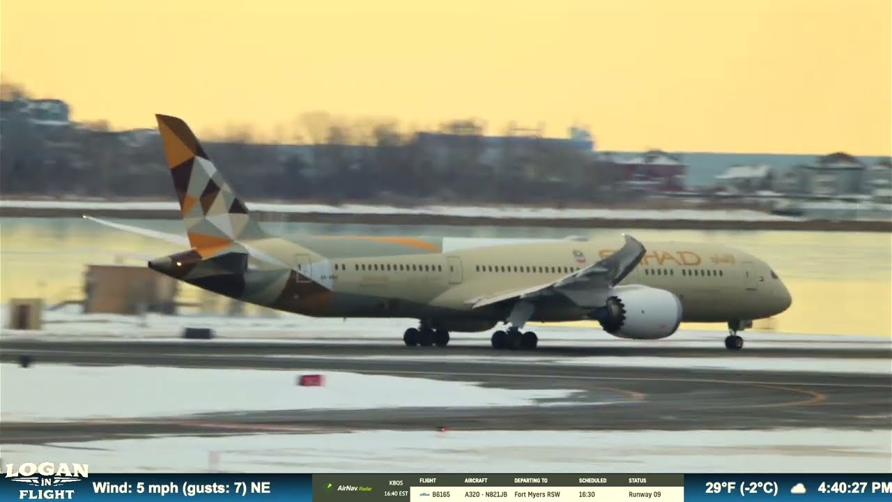 Etihad Airways Departs Boston Logan for Abu Dhabi
