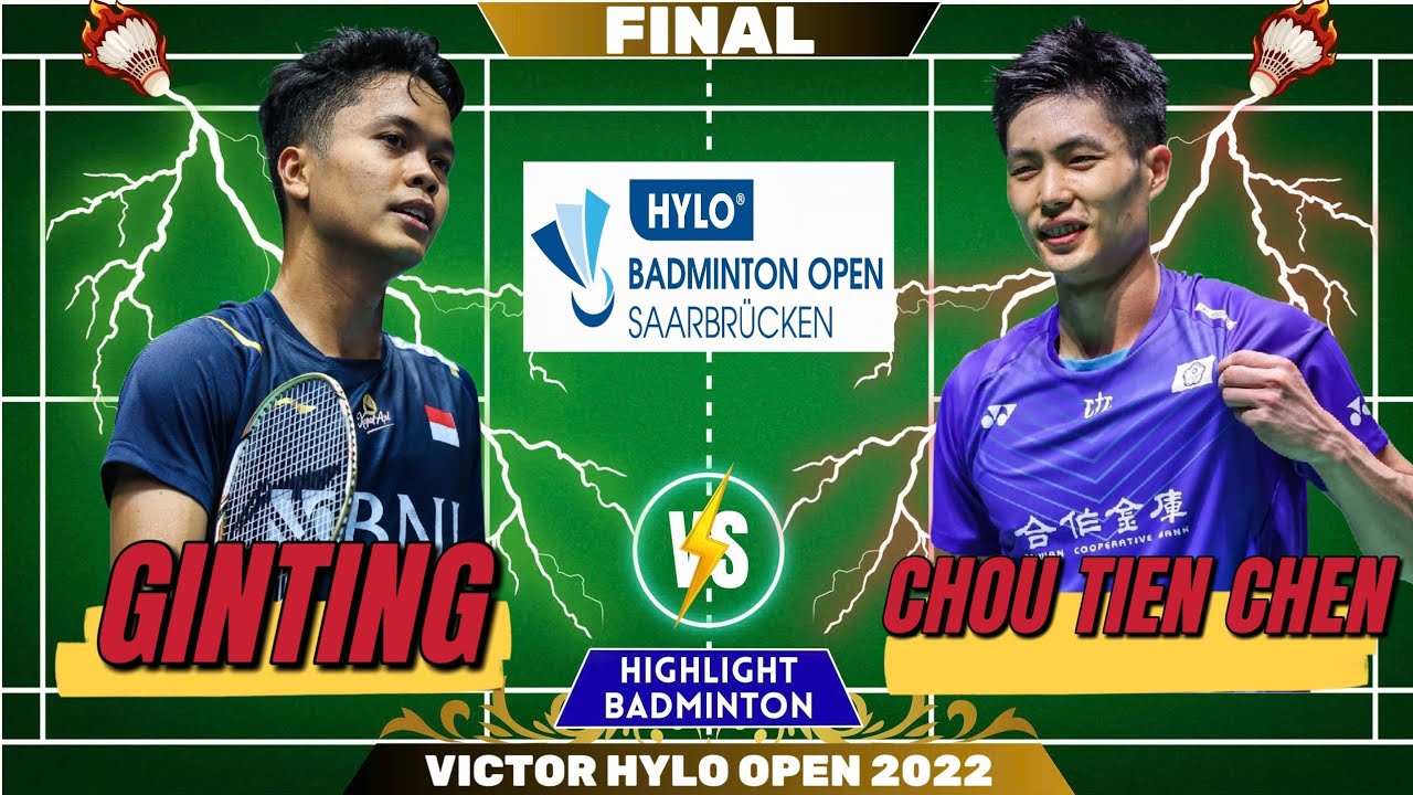 🔥 EXCITING FINAL 🔥 GINTING 🇮🇩 vs CHOU TIEN CHEN 🇹🇼 | Final Hylo Open 2022 | HD QUALITY 1080p