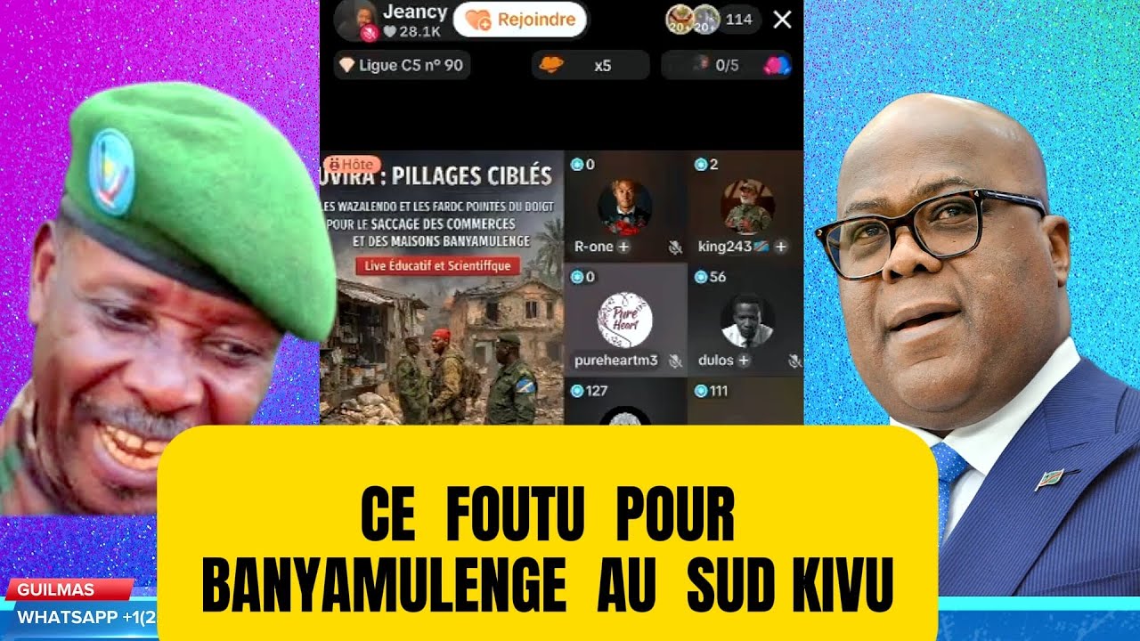 Info22.01. CE TRES URGENT! UN PLAN CONTRE LES BANYAMULENGE, LO.N.U AU SECOURS