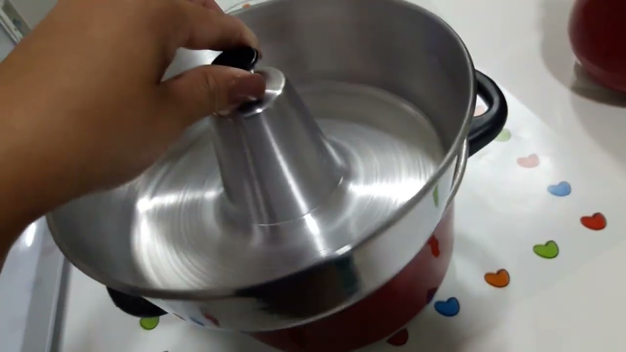 Panela banho maria da SHOPEE- 3 em 1 ( Cuscuz,Pudim e legumes)