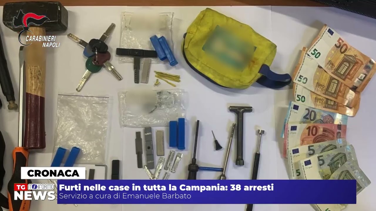 Furti nel case in tutta la Campania: 38 arresti