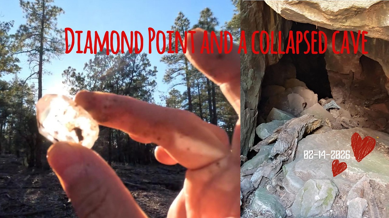 Rockhounding Diamond Point. And Story of a COLLAPSED cave!