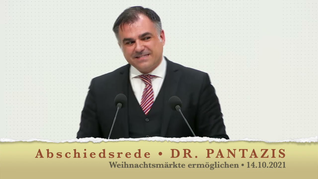 Dr  Christos Pantazis MdL &bull; Abschiedsrede | 14. Oktober 2021   Weihnachtsm&auml;rkte erm&ouml;glichen