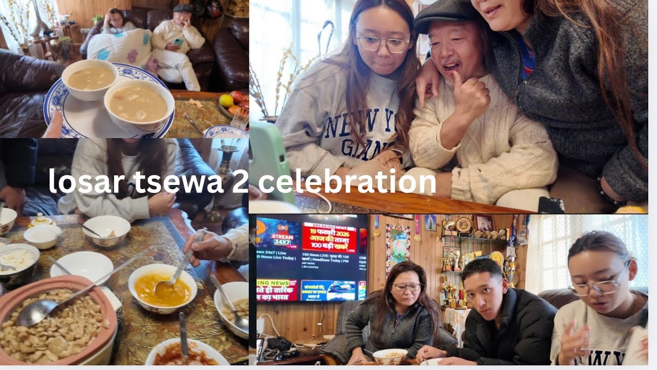 2nd day of losar celebration#eating tradition sweet with ghee#funtimewithfamily#moviesreviews