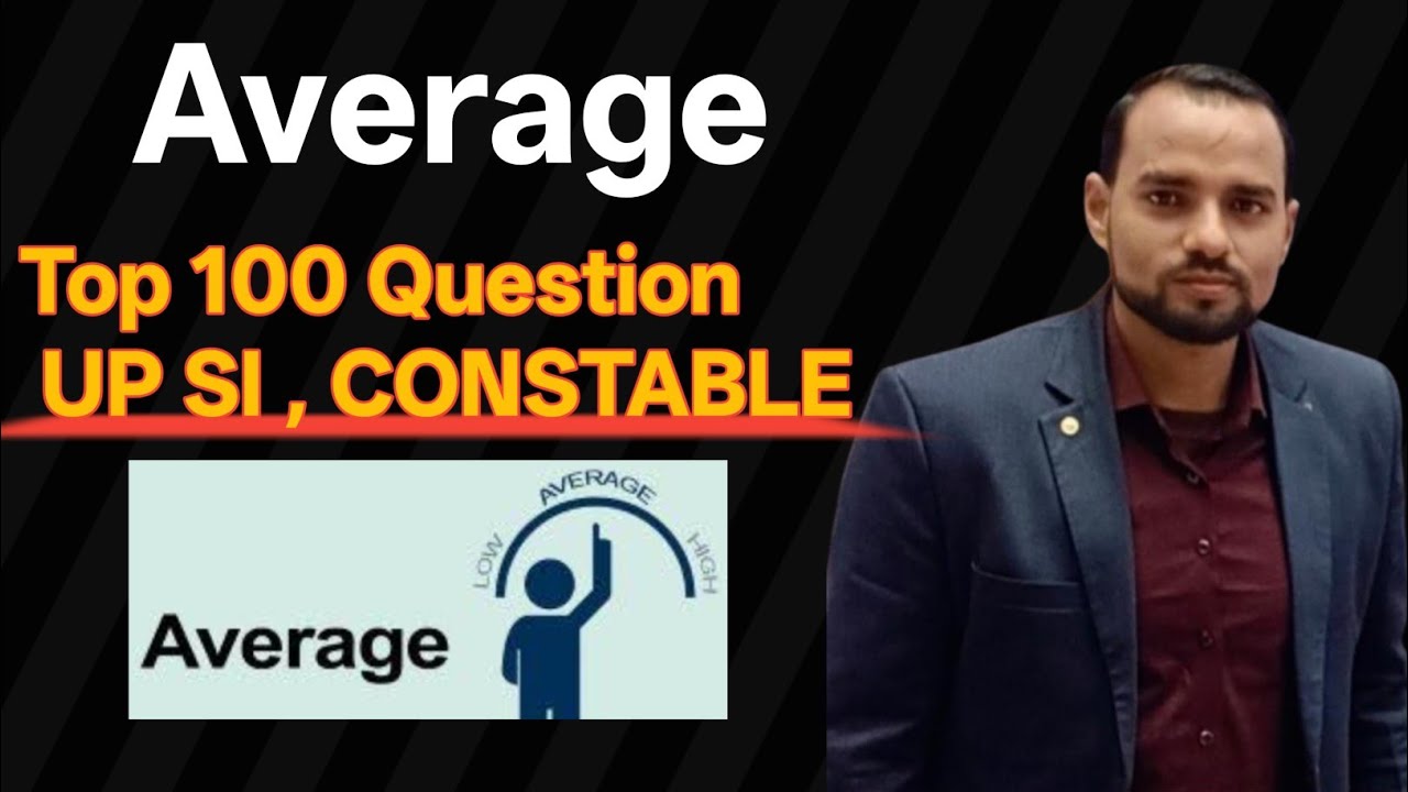 SSC 2026 | SSC MATH | Average | Top 100 Questions | UP SI , UP Police Constable | By Vijay Sir....