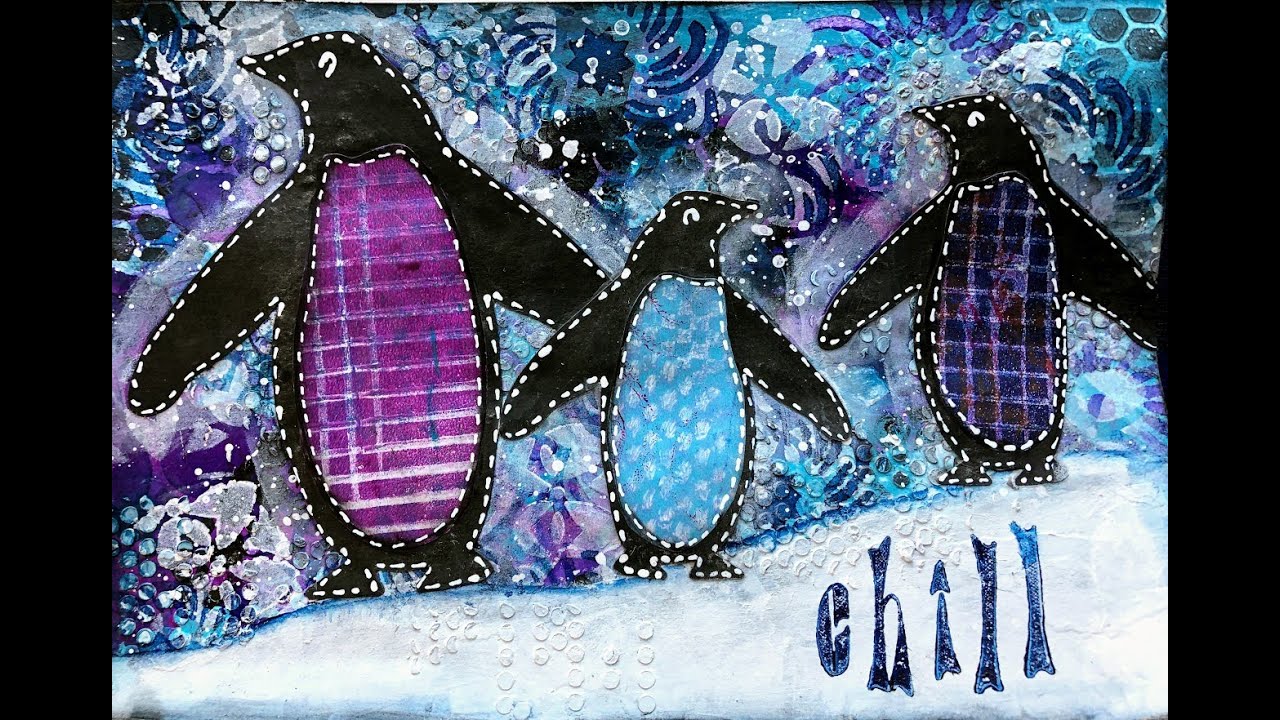 Mixed Media Art Journal Tutorial- Why Start with Collage Papers ?  And more Techniques