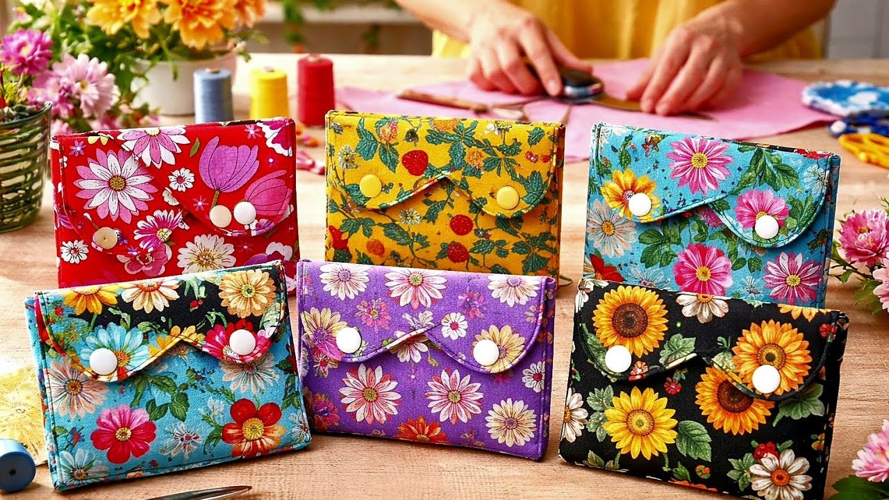 So easy and fast purse with 2 compartments sewing ideas in 15 minutes 💖 Gift sewing ideas