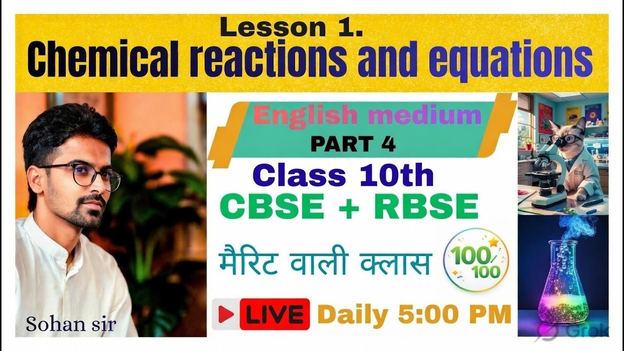2026-27 NCERT || 10th class science chapter 1 || chemical reactions and equations ||  English medium