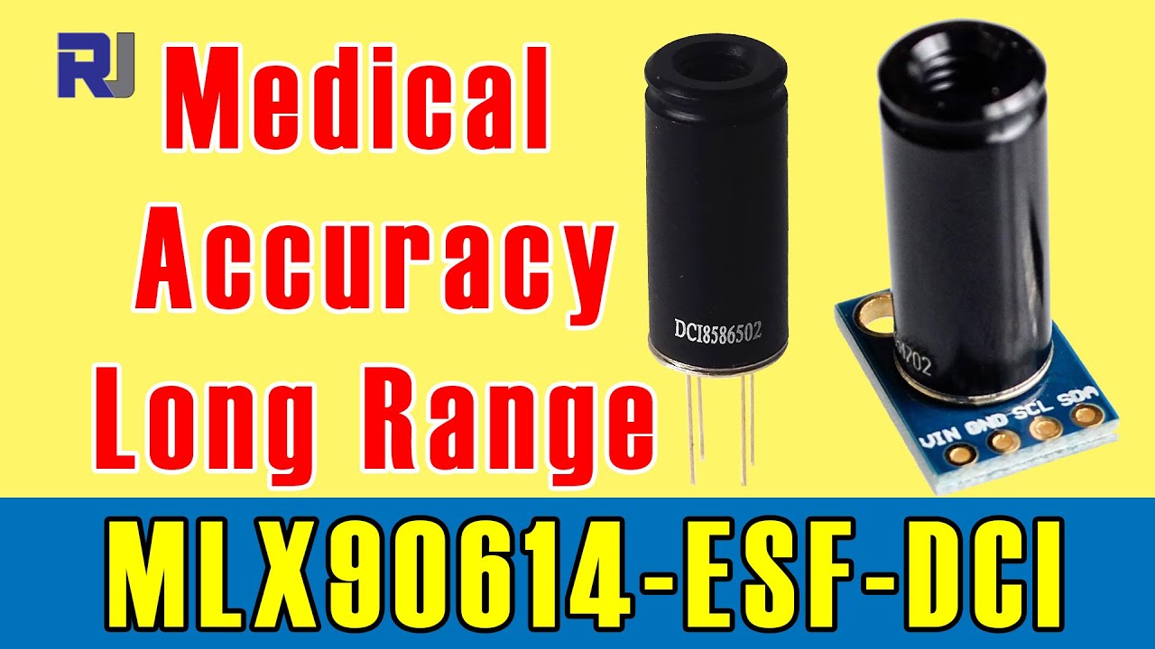 Non-Contact Long Range MLX90614-DCI Temperature Sensor with Arduino - RJT337