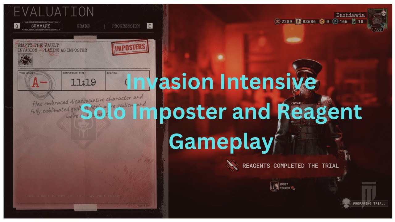 The Outlast Trials - Invasion Intensive - Solo Imposter and Reagent Gameplay