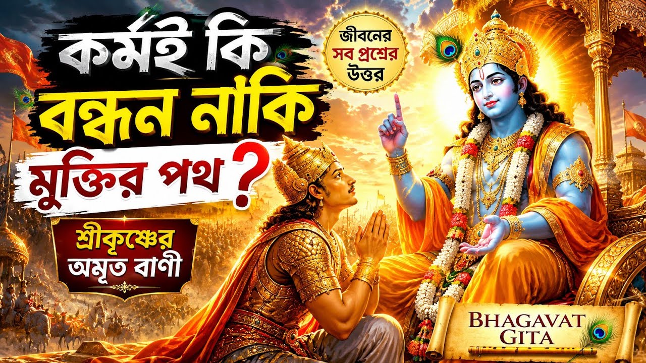 ভগবদ্গীতা ও কর্মযোগ | কর্মই কি বন্ধন নাকি মুক্তির পথ? | শ্রীকৃষ্ণের অমূল্য বাণী l Bhagavat Gita 