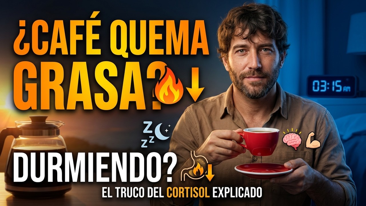El café quema grasa abdominal mientras duermes | El truco del cortisol del que nadie habla