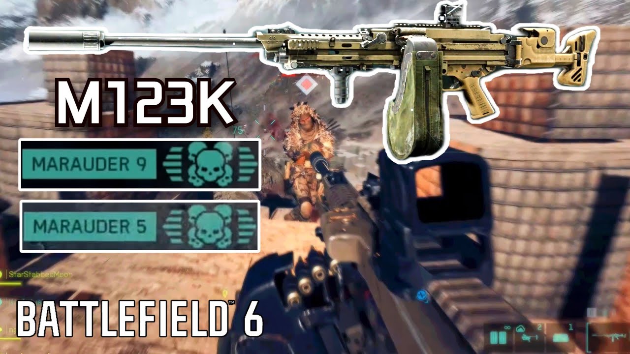 Beastly machine gun M123K Breakthrough gameplay | Battlefield 6