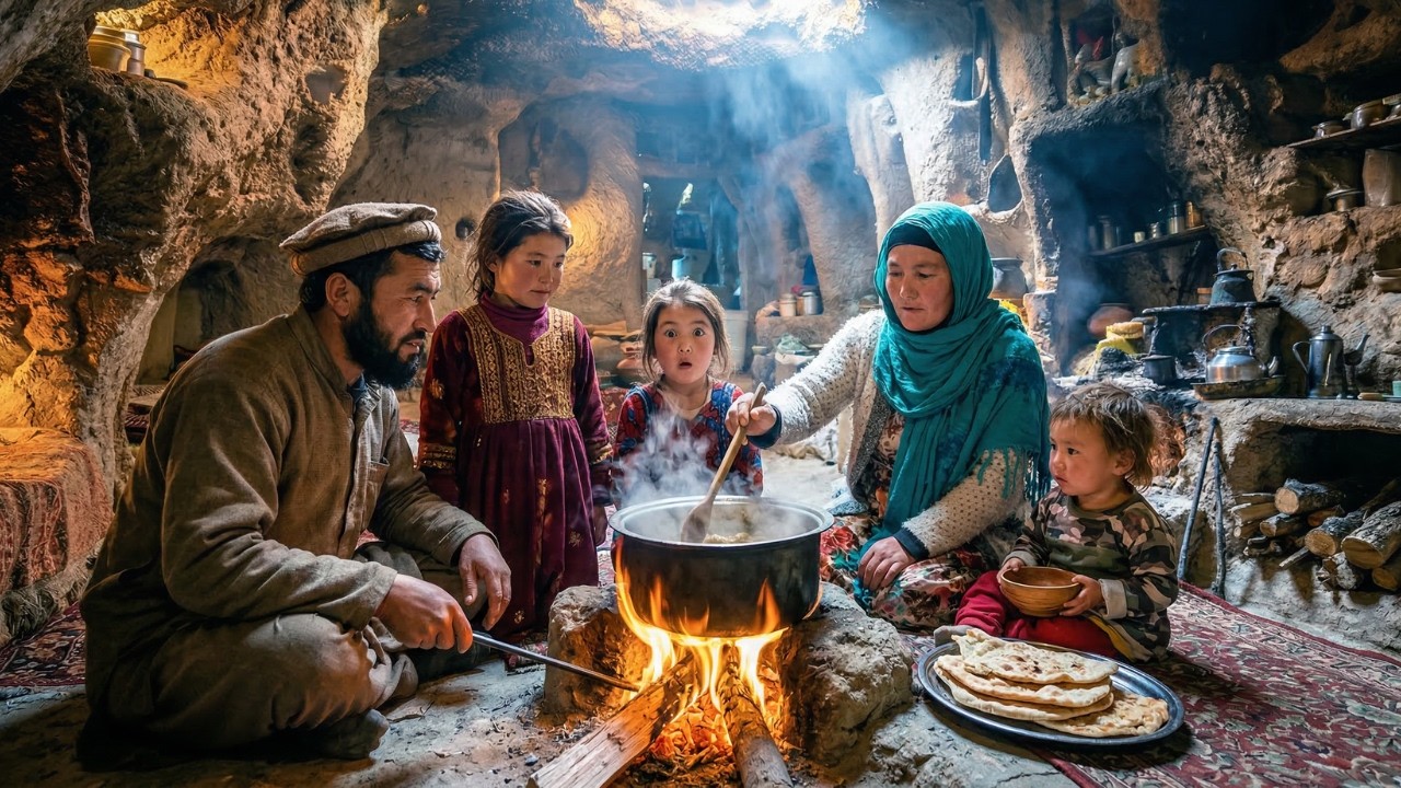 Life Inside Remote Afghan Caves | You Won’t Believe How Families Make Their Meals