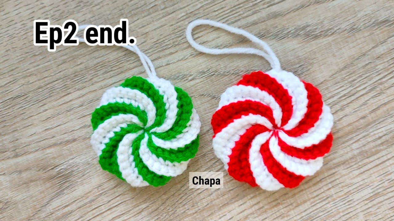 Ep2 end. Assembly 🍭 Crochet a Candy Christmas Decorations 🎄Tutorial step by step #crochet