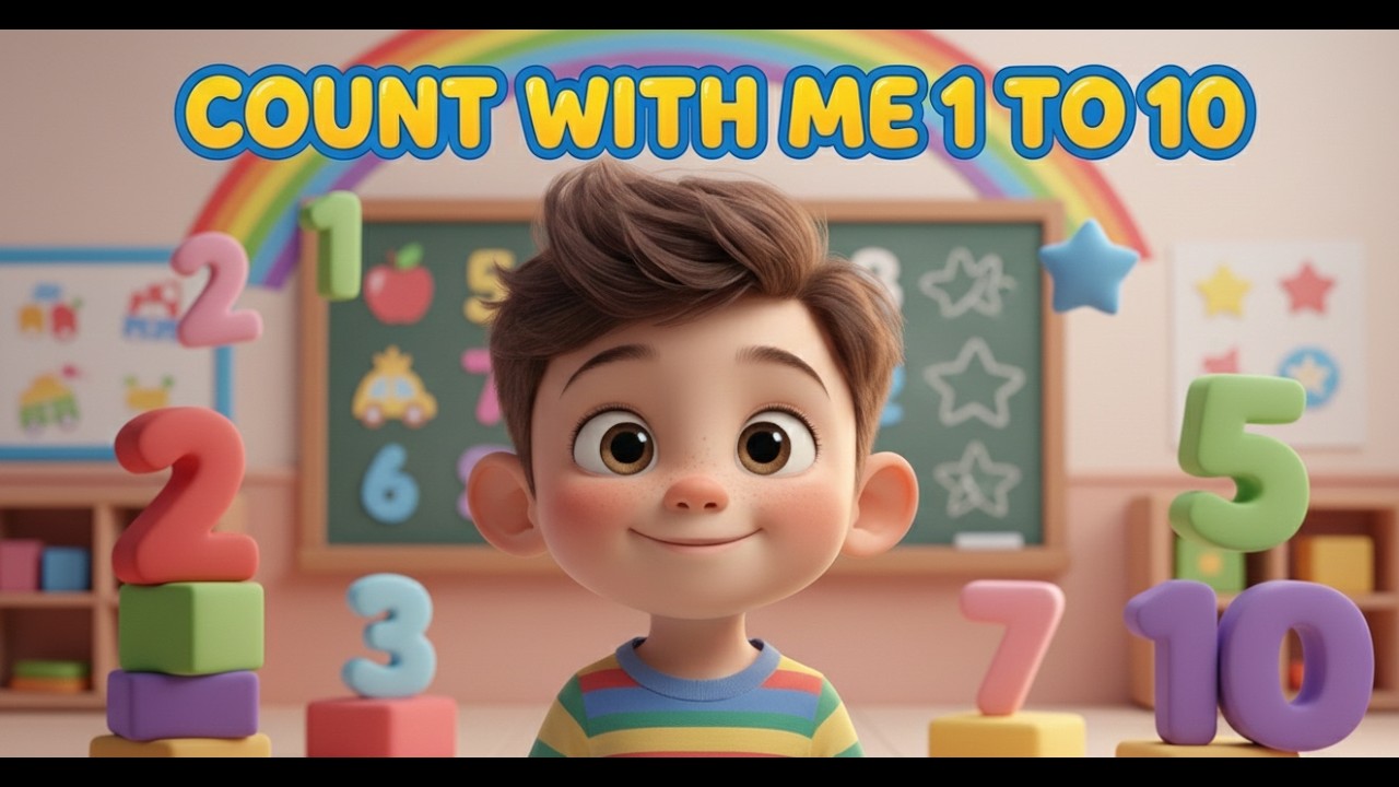 Count with Me 1 to 10 🔢🎵 | Fun Counting Song for Kids | HrisKids