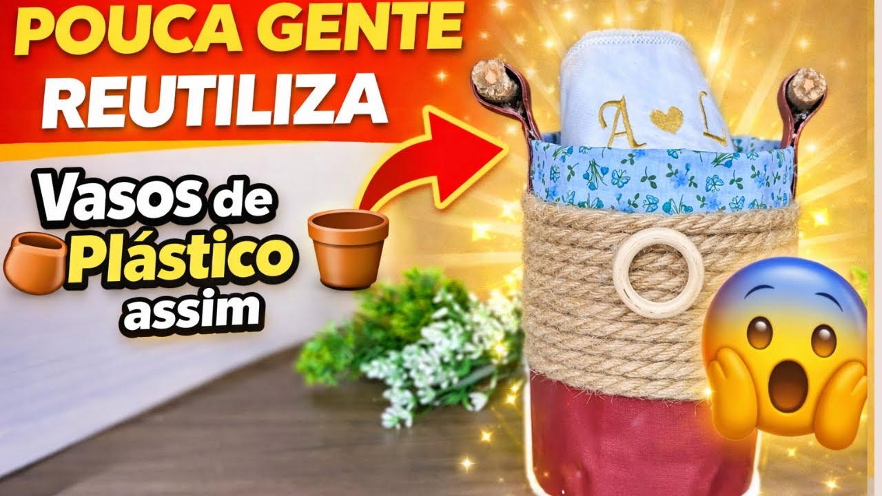 Pouca gente reutiliza Vasos de Plástico assim 😱 | DIY
