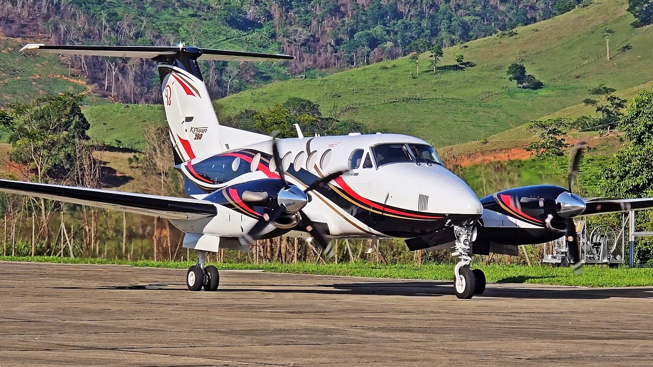 Beechcraft King Air 260 Acionamento e Decolagem 4k
