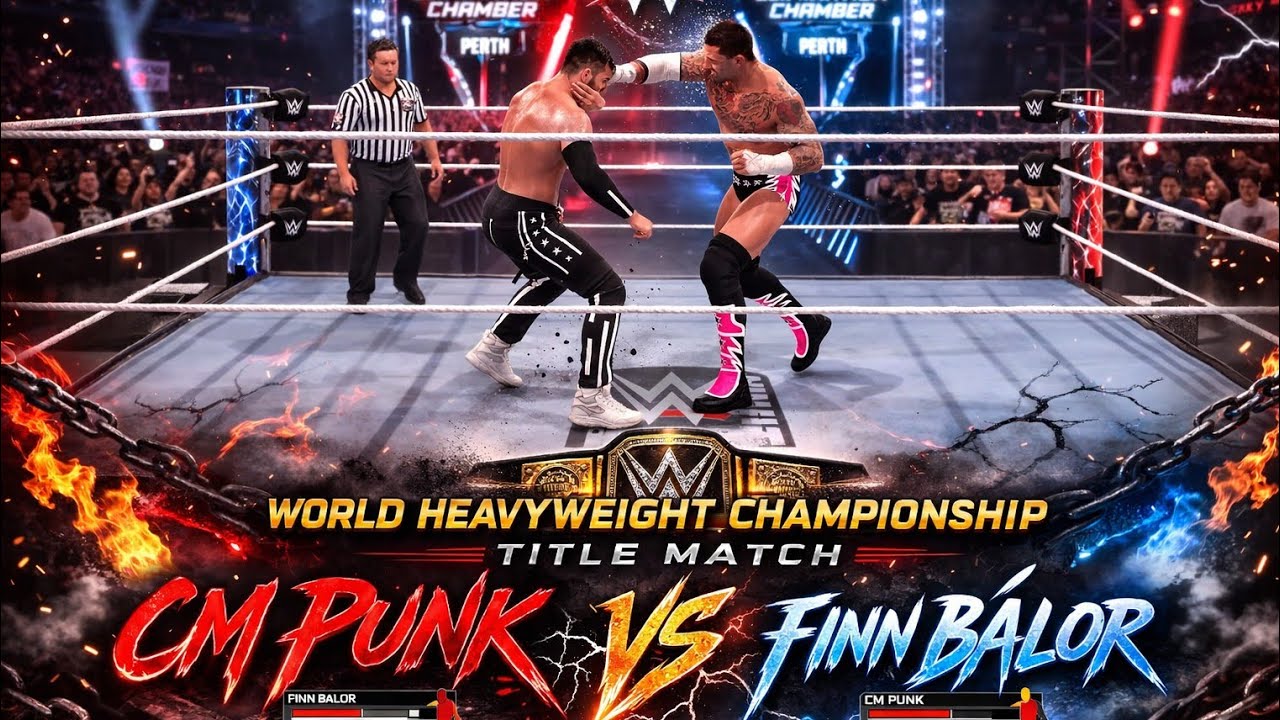 Cm Punk vs Finn Balor | World Heavyweight Championship title Match | WWE Elimination Chamber Match 