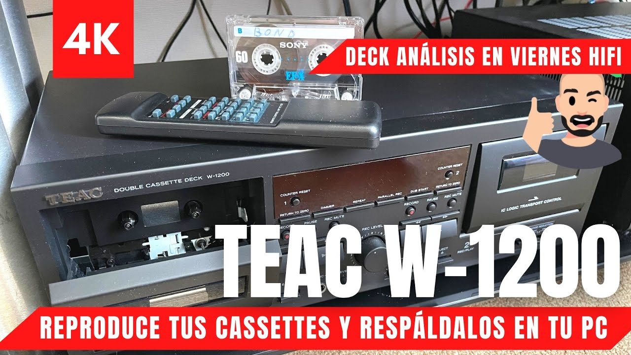 ¡Nunca escuchaste un CASSETTE así 😱 ! TEAC W-1200 Double Cassette Deck Análisis + Respáldalos a PC