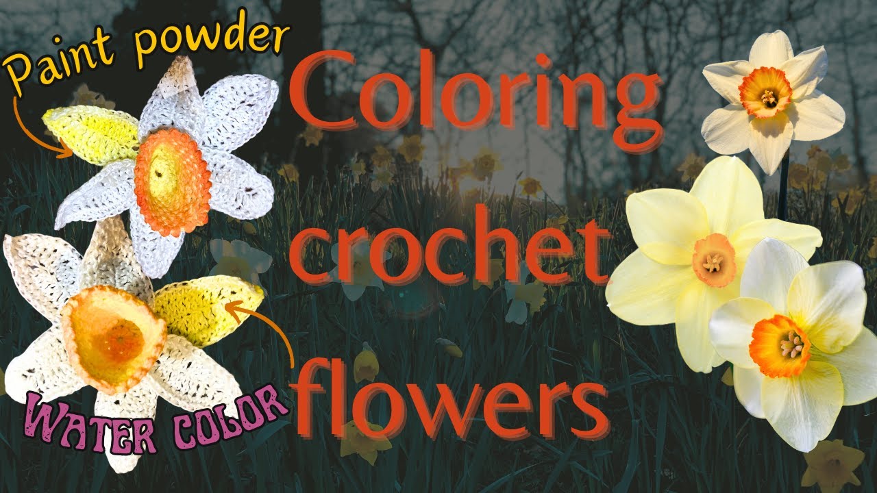 Dyeing a crochet flower with paint?!